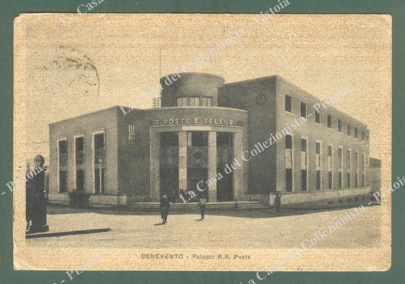 BENEVENTO. Palazzo Poste. Cartolina d&#39;epoca formato grande, viaggiata nel 1940