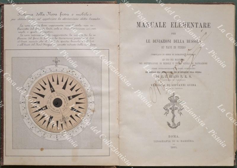 (Bussola) EVANS F.J. MANUALE ELEMENTARE PER LE DEVIAZIONI DELLA BUSSOLA …