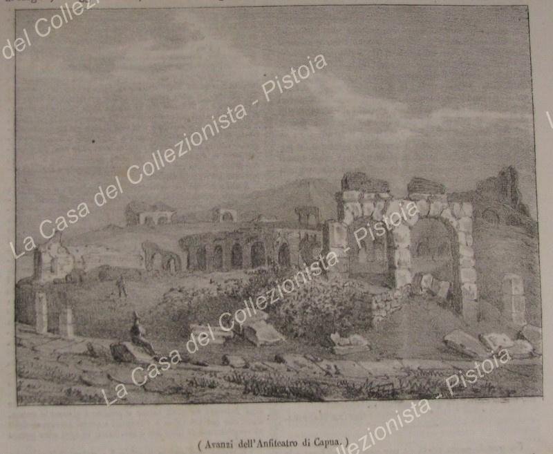 CAPUA, Campania. Resti dell&#39;Anfiteatro. Poliorama Pittoresco 1837. Intero fascicolo