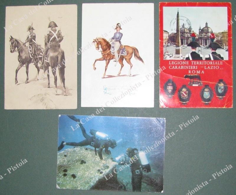 CARABINIERI. 4 cartoline d&#39;epoca 1961-1975