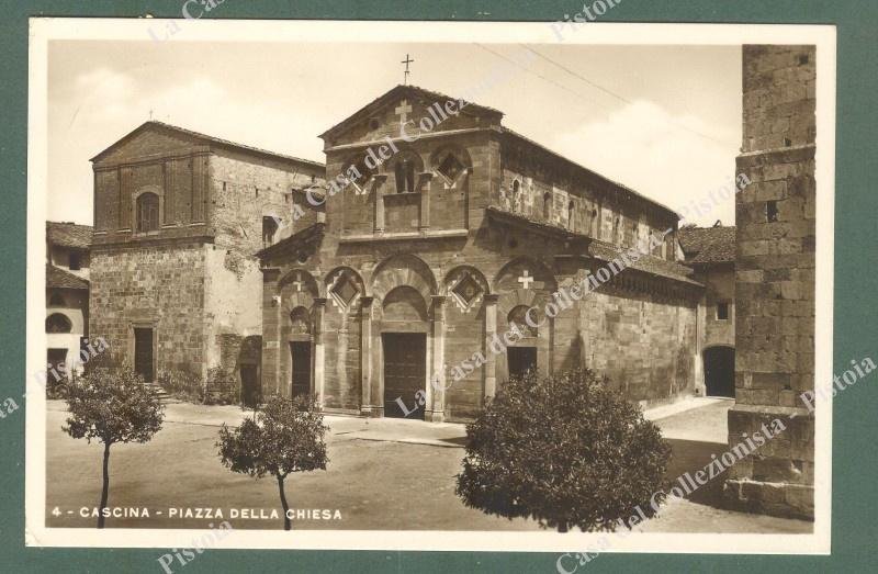 CASCINA, Pisa. Piazza della Chiesa. Cartolina d&#39;epoca viaggiata