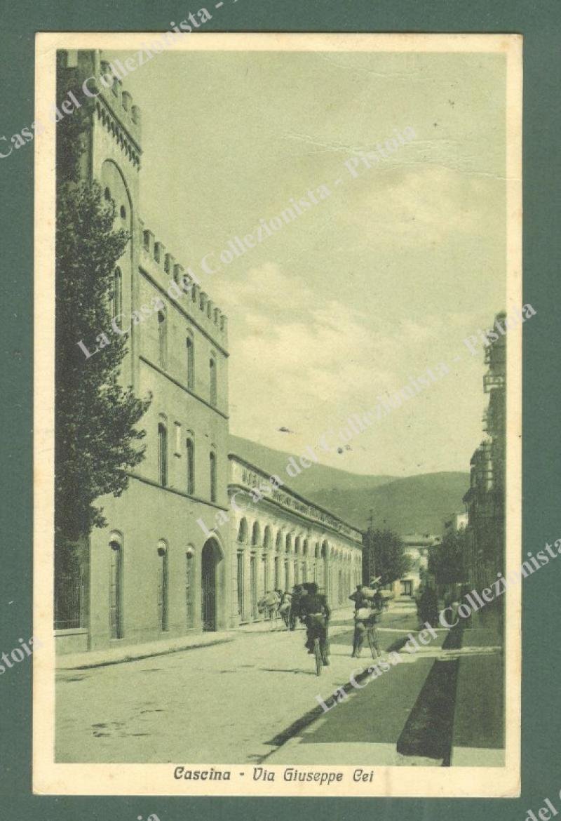 CASCINA, Pisa. Via Cei. Cartolina d&#39;epoca viaggiata nel 1934. Francobollo …