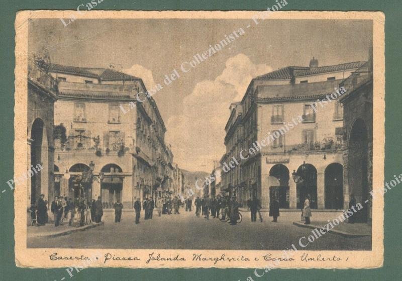 CASERTA. Piazza Iolanda Margherita. Cartolina d&#39;epoca viaggiata nel 1943