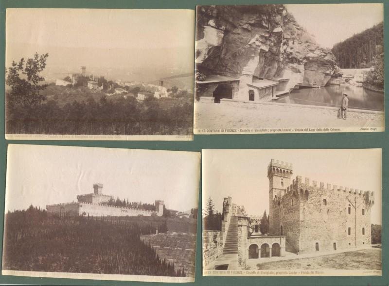 CASTELLO DI VINCIGLIATA, dintorni di Firenze. 4 foto d&#39;epoca dello …