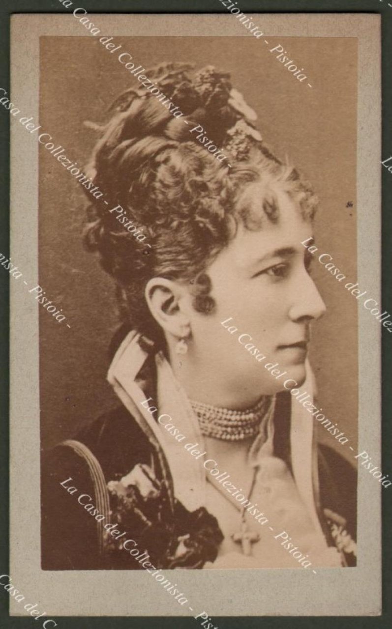 CHARLOTTE WOLTER (1834 - 1897), attrice austriaca. Fotografia originale