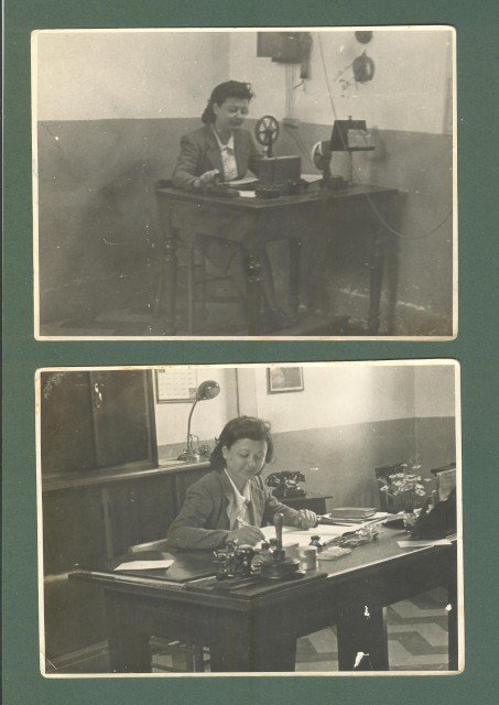 CINECITTA&#39;, Roma. Ufficio postale anno 1940. Due foto.