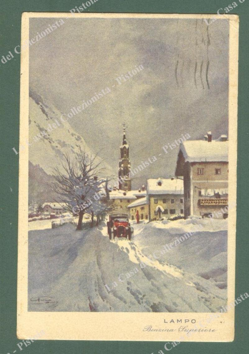 CRAFFONARA. BENZINA LAMPO. Cartolina d&#39;epoca viaggiata nel 1932