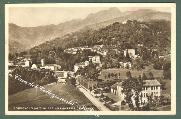 Piemonte. SORDEVOLO, Vercelli. Panorama. Cartolina d&#39;epoca viaggiata.