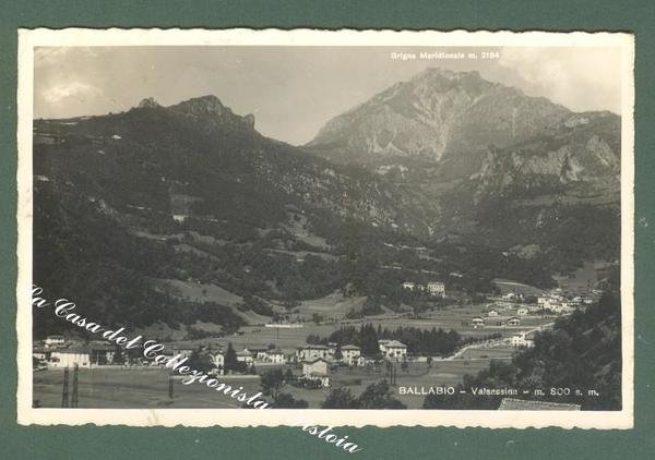 Lombardia. BALLABIO, Como. Panorama. Cartolina d&#39;epoca viaggiata.