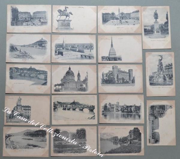 Piemonte. TORINO. 18 cartoline d&#39;epoca primissimi &#39;900.