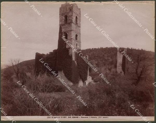 GROSSETO. San Robano. L&#39;Abbazia. Fotografia originale, fine 1800.