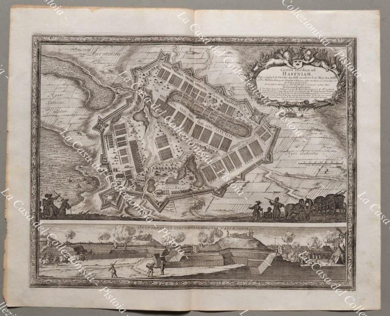 Danimarca, Denmark Copenaghen. CASTRA SVEDICA AD HAFFNIAM. Pufendorf, anno 1696