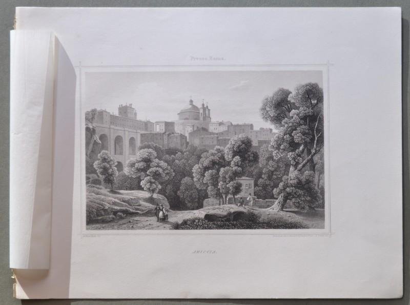 DINTORNI ROMA. &quot;Ariccia&quot;. Veduta generale, circa 1855