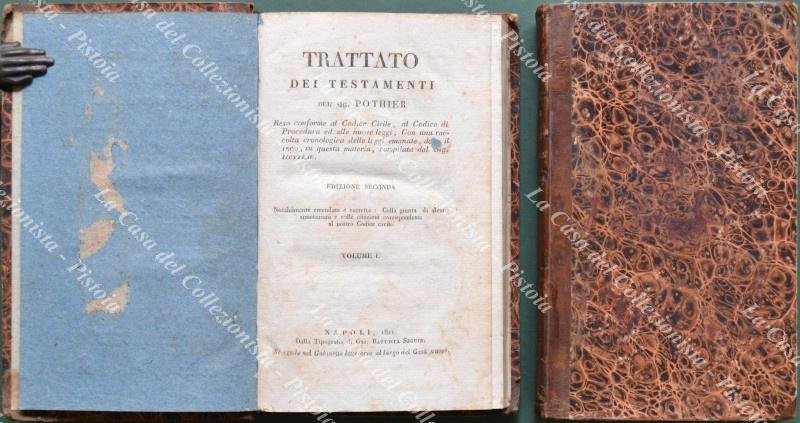 (Diritto - ediz. 1800) POTHIER ROBERT JOSEPH. TRATTATO DE‚Äô TESTAMENTI. …