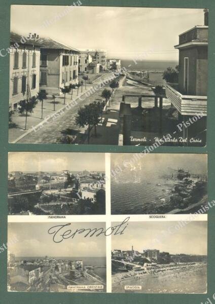 TERMOLI, Campobasso. 2 cartoline d&#39;epoca, una viaggiata nel 1954.