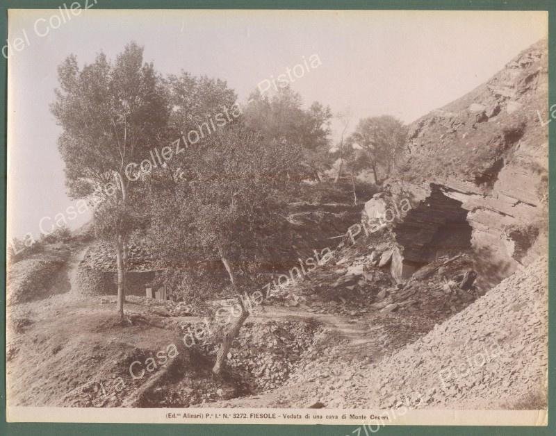 FIESOLE, Firenze. Una cava di Monte Ceceri. Foto originale Alinari, …