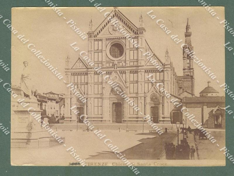 FIRENZE. Chiesa di S.Croce. Foto originale all&#39;albumina, circa 1880
