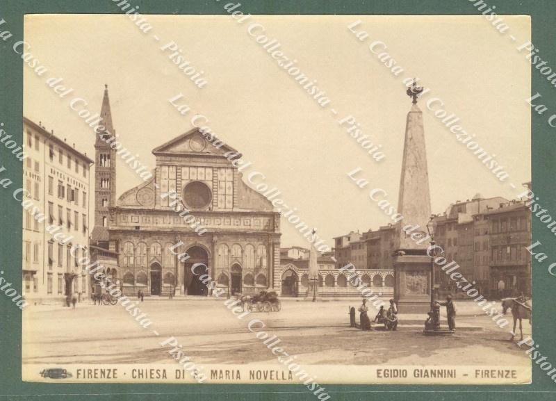 FIRENZE. Chiesa di S.M.Novella. Foto originale Giannini, circa 1880.