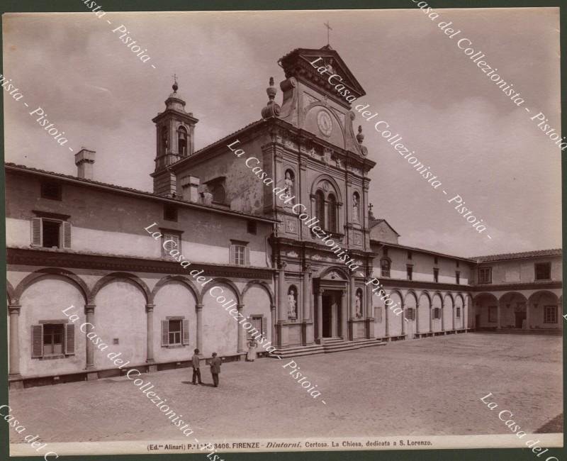 FIRENZE dintorni. Certosa. Fotografia originale, fine 1800