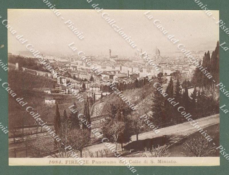 FIRENZE. Panorama del Colle di S.Miniato. Foto originale all&#39;albumina, circa …