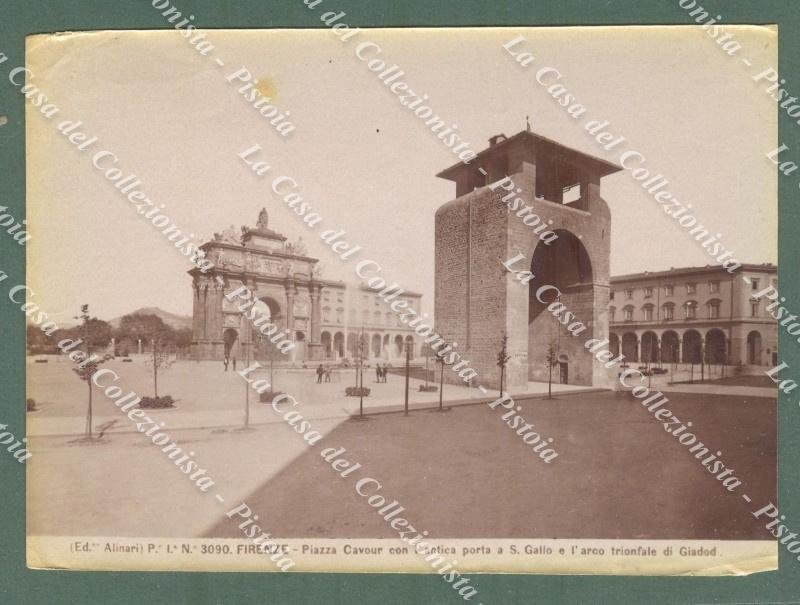 FIRENZE. Piazza Cavour e la porta S.Gallo. Foto originale Alinari …