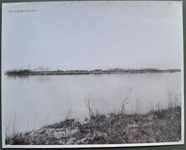 FIUME PO. Parma. Fotografia (cm 29,5x23,5) dello Studio Pisseri di …