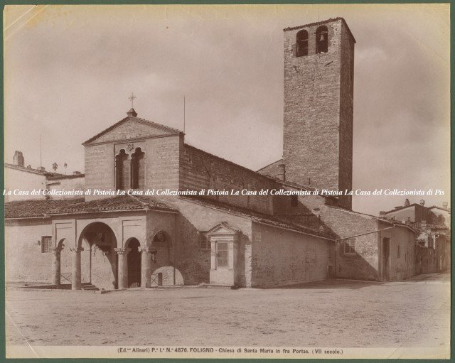 FOLIGNO. Foto d&#39;epoca. Veduta della chiesa di S. Maria in …