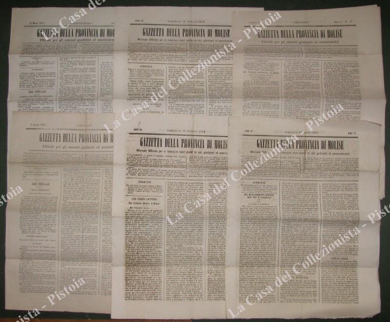 GAZZETTA DELLA PROVINCIA DEL MOLISE. Periodico edito Campobasso, bifolio, 4 …