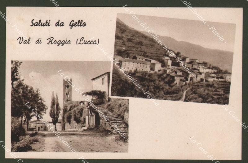 GELLO, VAL DI ROGGIO, Lucca. Cartolina viaggiata nel 1956.
