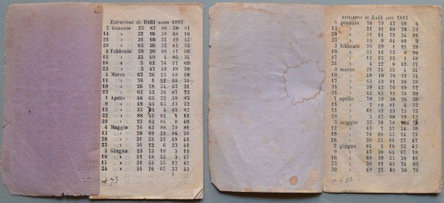 GIOCO DEL LOTTO. Due opuscoli di pagine 14 ciascuno con …