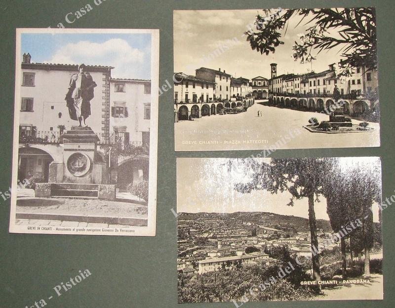 GREVE IN CHIANTI, Firenze. 3 cartoline d&#39;epoca non viaggiate, anni …