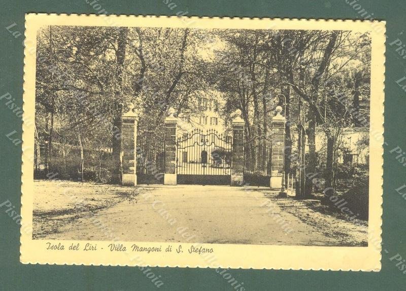 ISOLA DEL LIRI, Caserta. Villa Mangoni. Cartolina d'epoca viaggiata