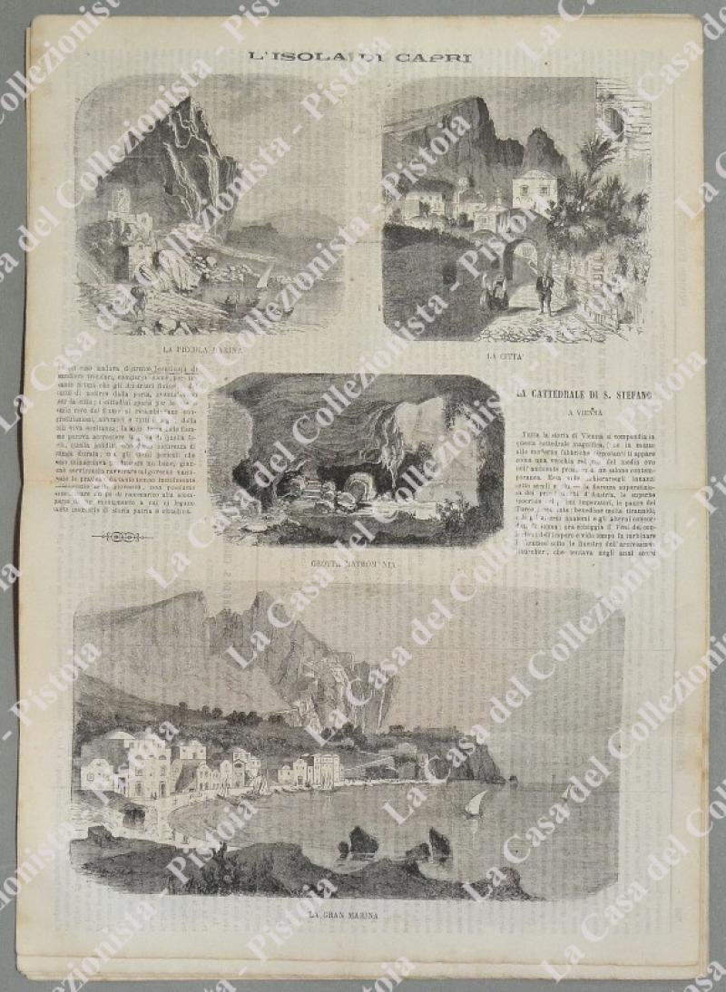 ISOLA DI CAPRI. Fascicolo numero 37 del 1865 de L&#39;EMPORIO …