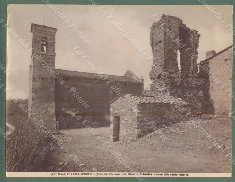 ISTIA, Grosseto. Chiesa di S.Salvatore. Foto originale Alinari, circa 1890