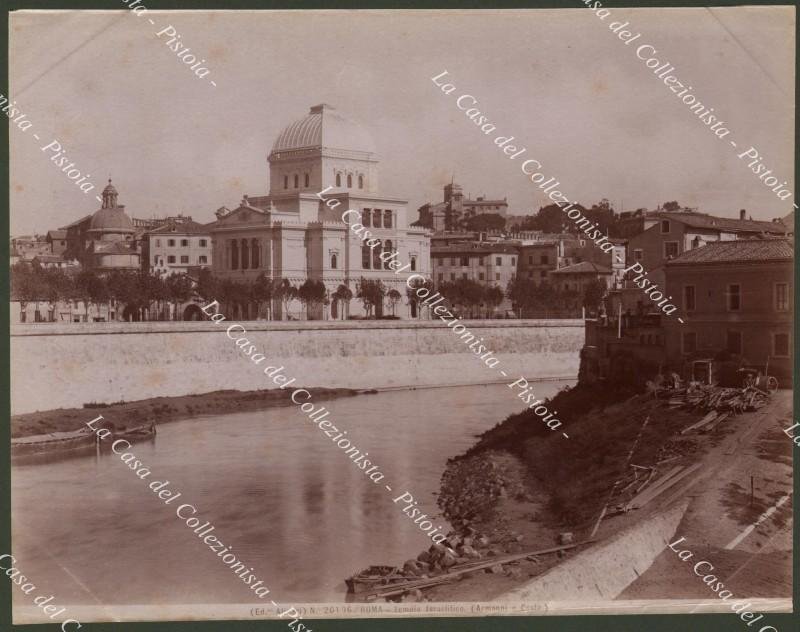 Lazio. ROMA. Tempio Israelitico. Fotografia originale, fine &#39;800