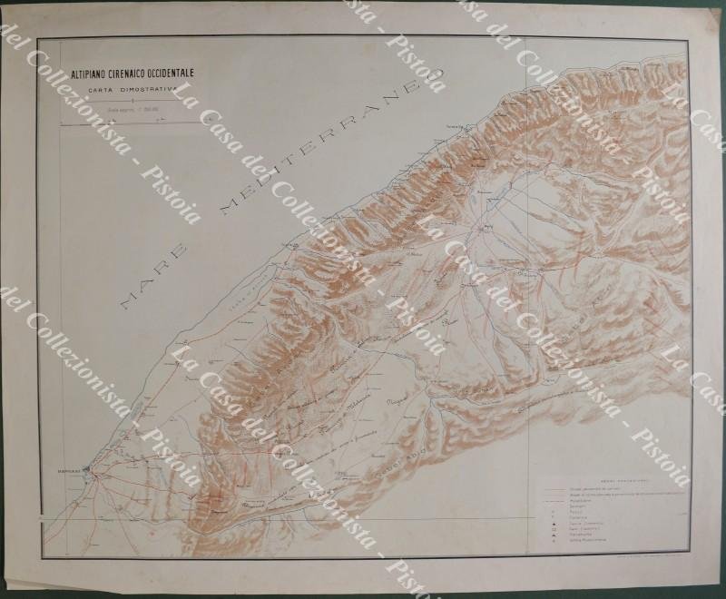 LIBIA-CIRENAICA. &quot;ALTIPIANO CIRENAICO OCCIDENTALE&quot; e &quot;.ORIENTALE&quot;. 2 grandi carte