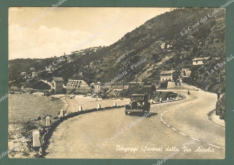 Liguria. BERGEGGI, Savona. Vista dalla via Amelia. Cartolina d&#39;epoca viaggiata
