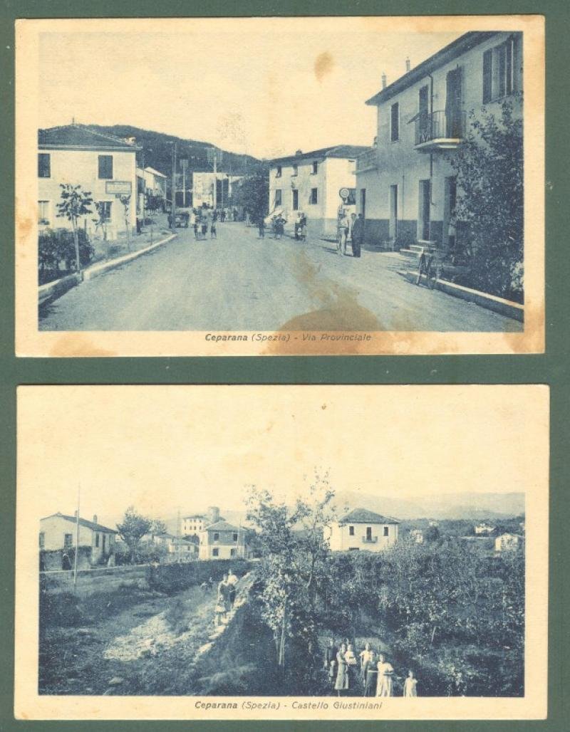 Liguria. CEPARANA, Spezia. Due cartoline d&#39;epoca