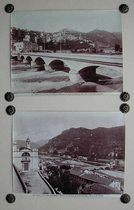 (Liguria) Ventimiglia. Insieme di due fotografie originali Alinari