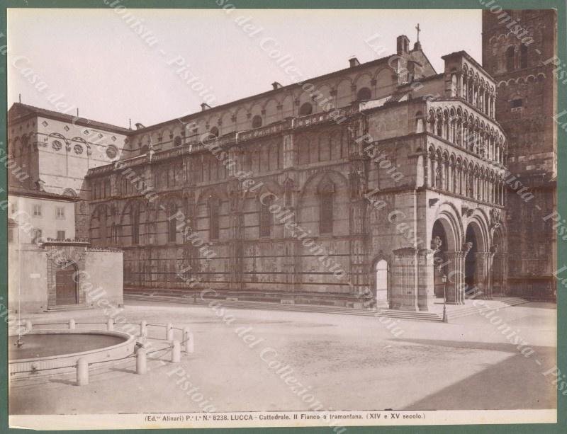LUCCA. Cattedrale. Foto originale Alinari, circa 1890.