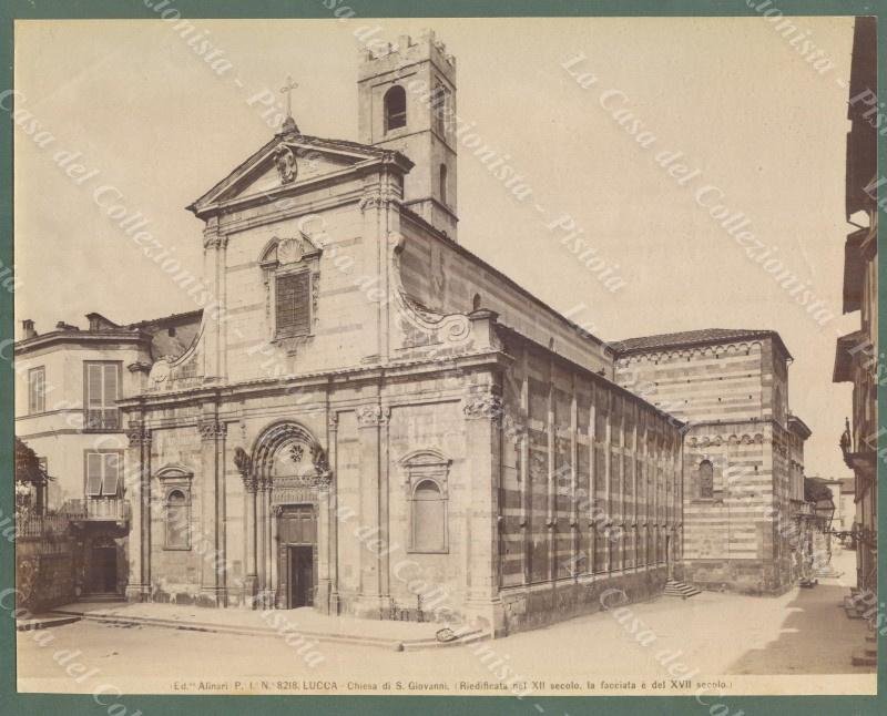 LUCCA. Chiesa di S.Giovanni. Foto originale Alinari, circa 1890.