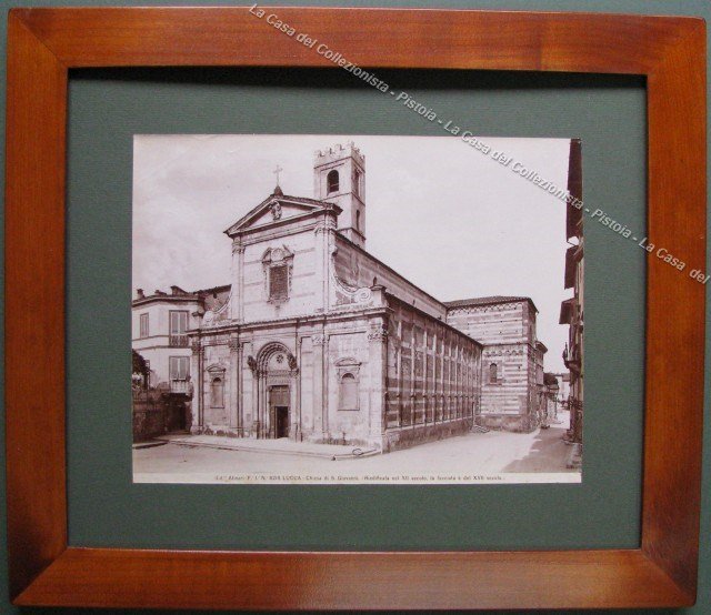 LUCCA. Chiesa di S. Giovanni. Fotografia originale all&#39;albumina. Studio Alinari, …