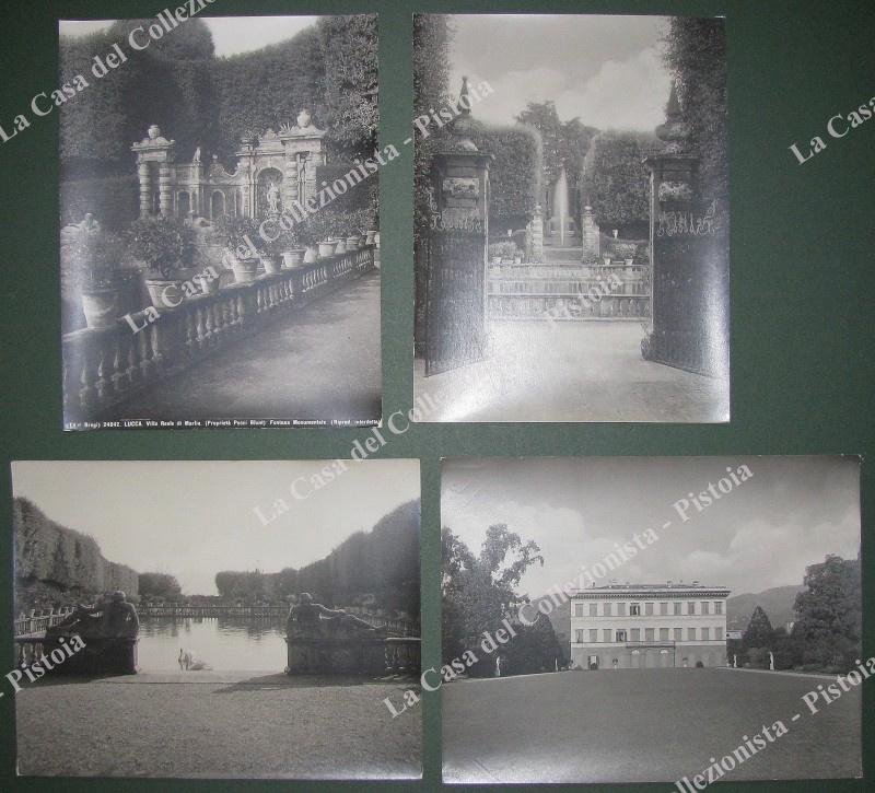LUCCA. Marlia. Villa Reale. 4 fotografie originali Brogi, circa 1920