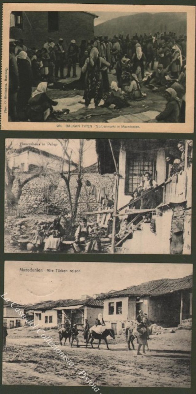 Macedonia, Mazedonien. Feldpost. 3 cartoline d&#39;epoca
