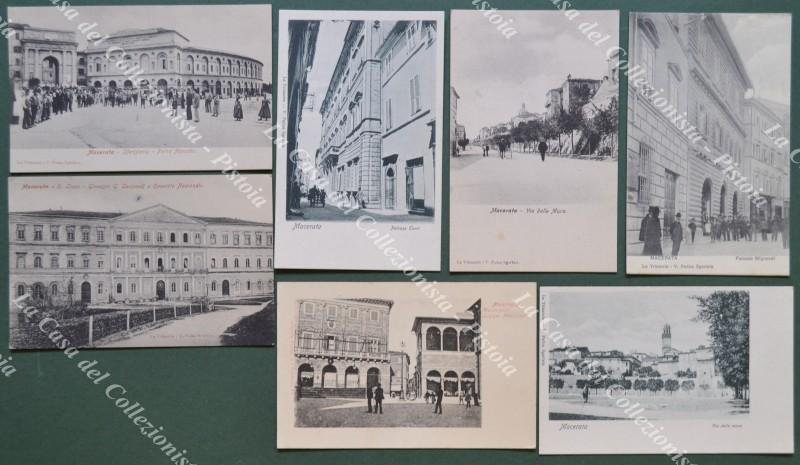 MACERATA. 7 cartoline d&#39;epoca, inizio 1900