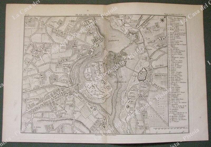 MANTOVA. ANNO 1796. &quot; Plan de Mantone&quot;. Da &quot;Voyage en …