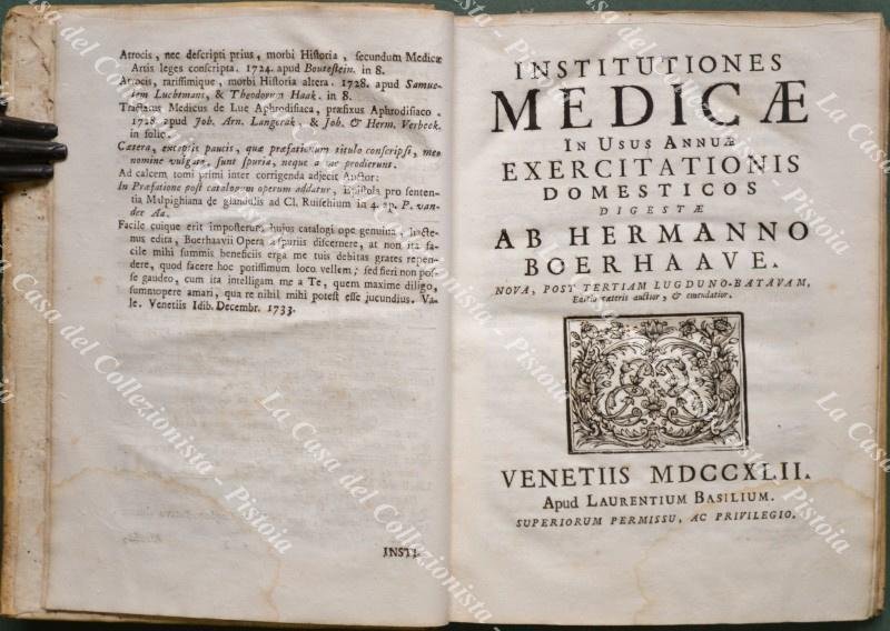 (Medicina - ediz. ‚Äò700) BOOERHAVE HERMAN. OPERA OMNIA MEDICA. Venezia, …