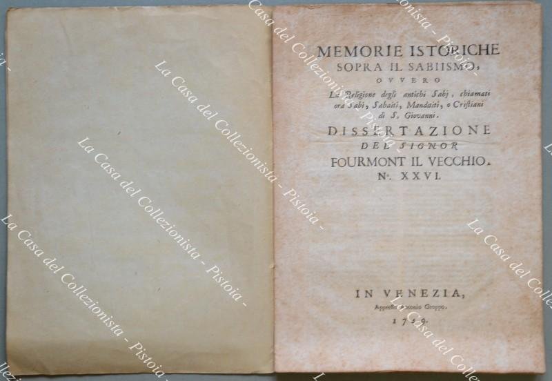 Memorie istoriche sopra il sabiismo, ovvero la religione degli antichi …