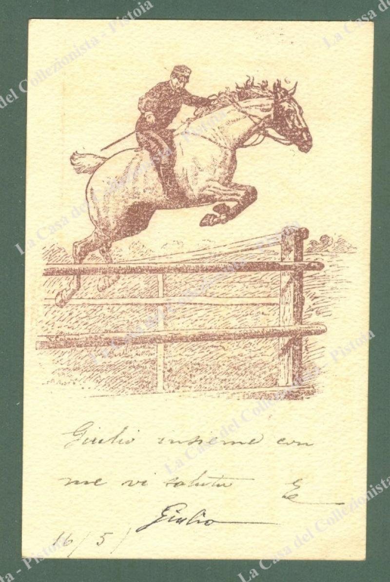 MILANO CONCORSO IPPICO 1901. Cartolina d&#39;epoca viaggiata nel 1901
