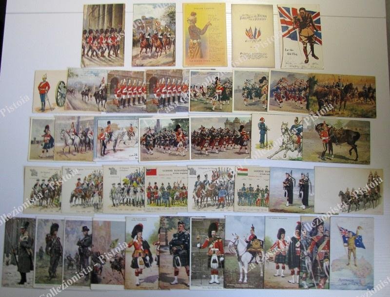 MILITARI. 39 CARTOLINE di produzione inglese prima metà '900